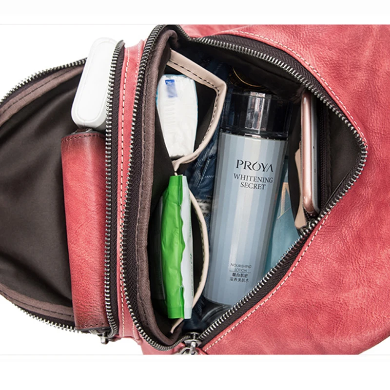 Женский рюкзак из натуральной кожи маленький дорожный ранец для девочек