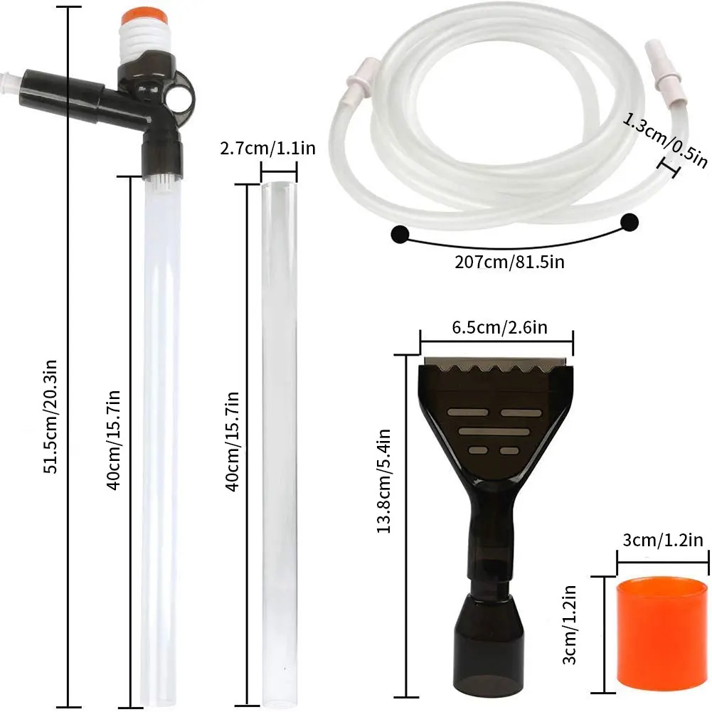 

Aquarium Gravel Cleaner Automatic Fish Tank Cleaning Tool Vacuum Cleaner Adjustable Fish Tank Water Changer Filter Tool Kit