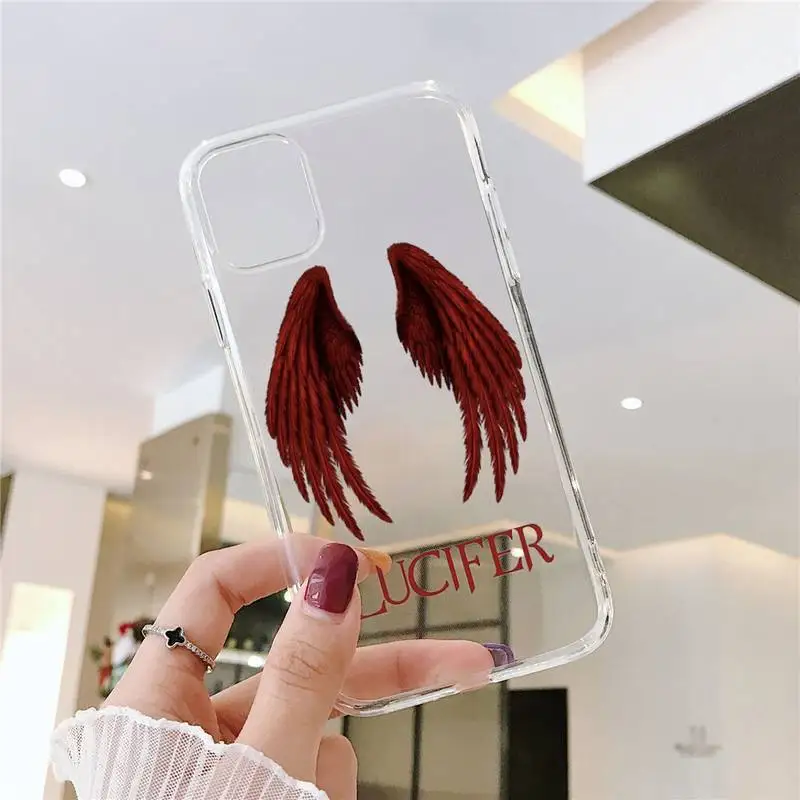 

Lucifer degenerate angel American tv Phone Case Transparent for iPhone 6 7 8 11 12 s mini pro X XS XR MAX Plus SE cover funda