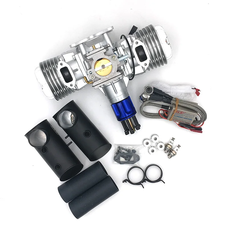 DLE130 RC модель бензиновый двигатель 130CC двухцилиндровый двухтактный ручной запуск