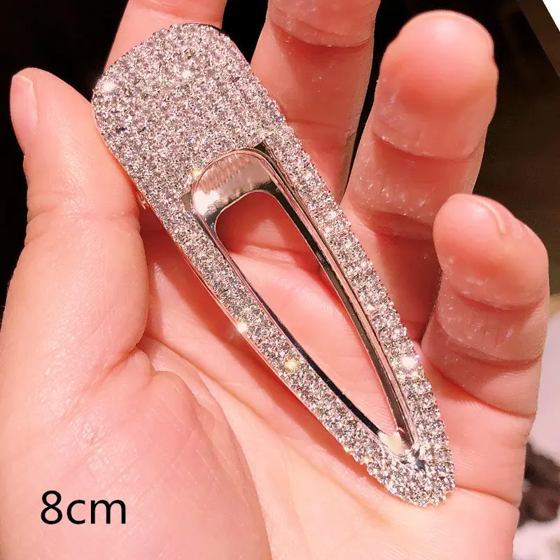 Silvery 1 Горячая супер флэш полный горный хрусталь милые заколки для волос Заколки для женщин девушек модные заколки для волос темперамент аксессуары для волос - Цвет: Silvery 1