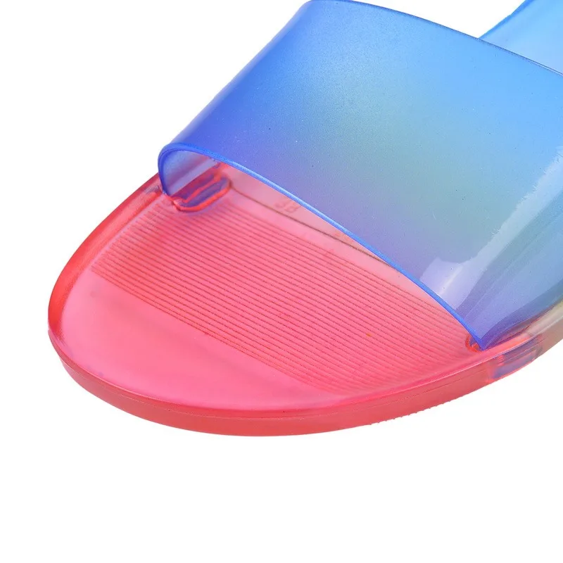 

Transparent Jelly Slippers Women Summer Sandals Candy Colors Slides Ladies Fashion Slip On Flat Indoor Outdoor Beach Shoes 2021