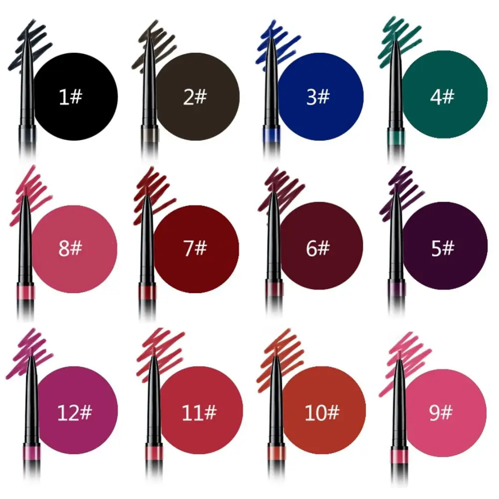 2 в 1 с нарезкой на обоих концах для губ подводка карандаш бровей