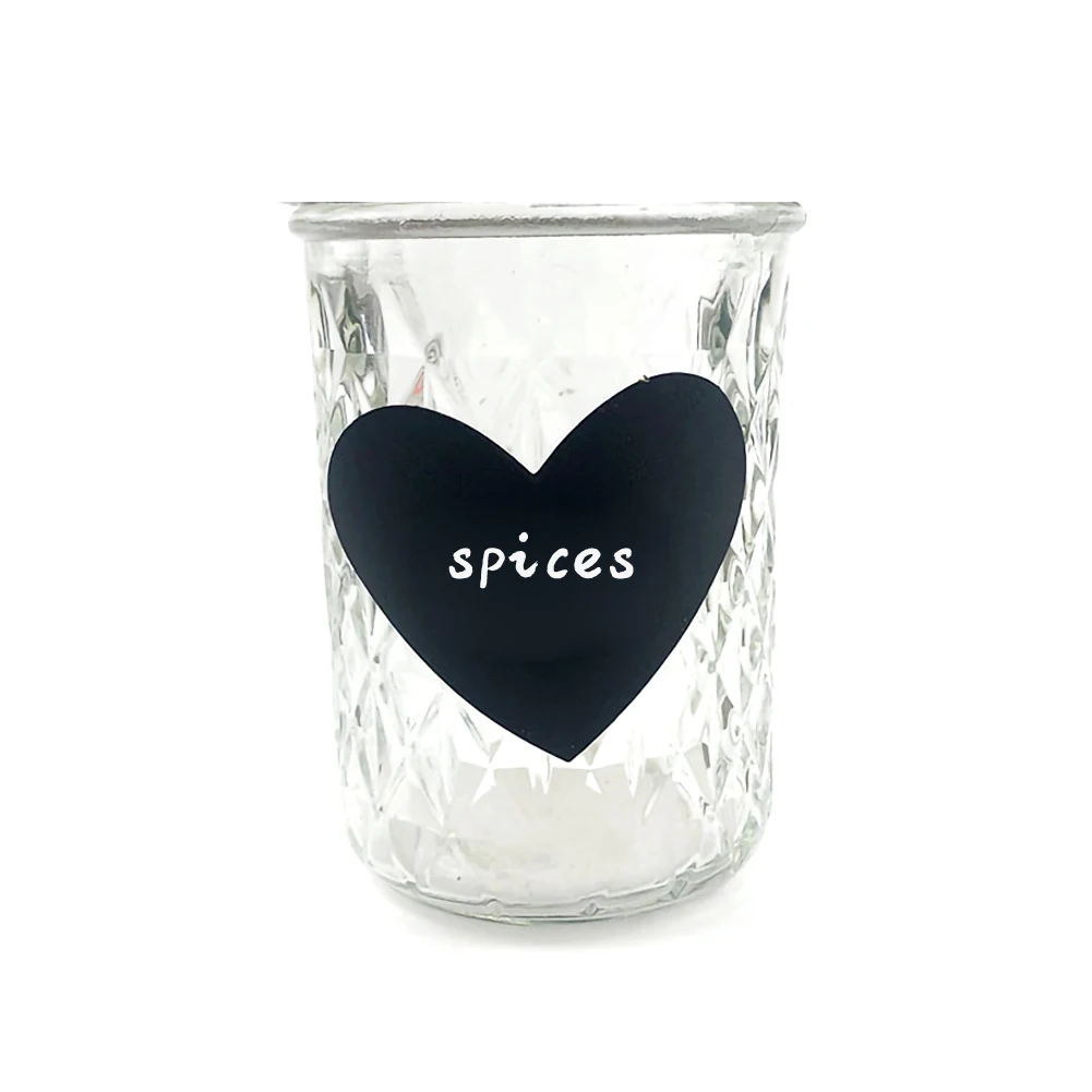 150 шт. Кухня стикеры на банки для хранения бутылки органайзера сердце образный