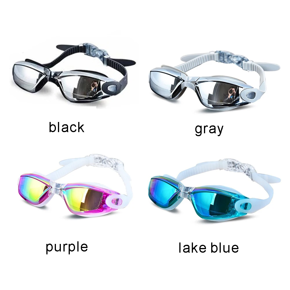

Профессиональные силиконовые очки для плавания с гальваническим покрытием и защитой от запотевания, плавательные очки для мужчин и женщин,...