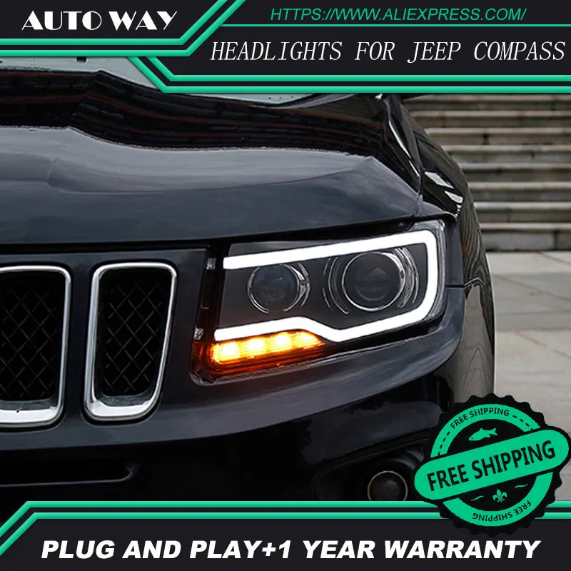 Автомобильный Стайлинг Головной фонарь для Jeep Компас фары компас 2011 2017