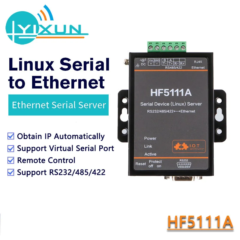 

Официальный CE FCC HF5111A RJ45 RS232/485/422 для последовательного порта Ethernet Linux Серверный модуль промышленный преобразователь устройство дистанционное управление