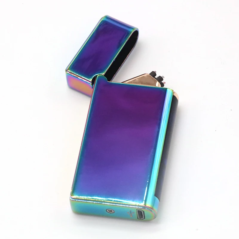 one pcs Электронная зажигалка двойной дуги плазмы USB перезаряжаемая сигарета беспламенный Smok Открытый выживания ветрозащитный импульсный сигары Ligther - Цвет: one pcs