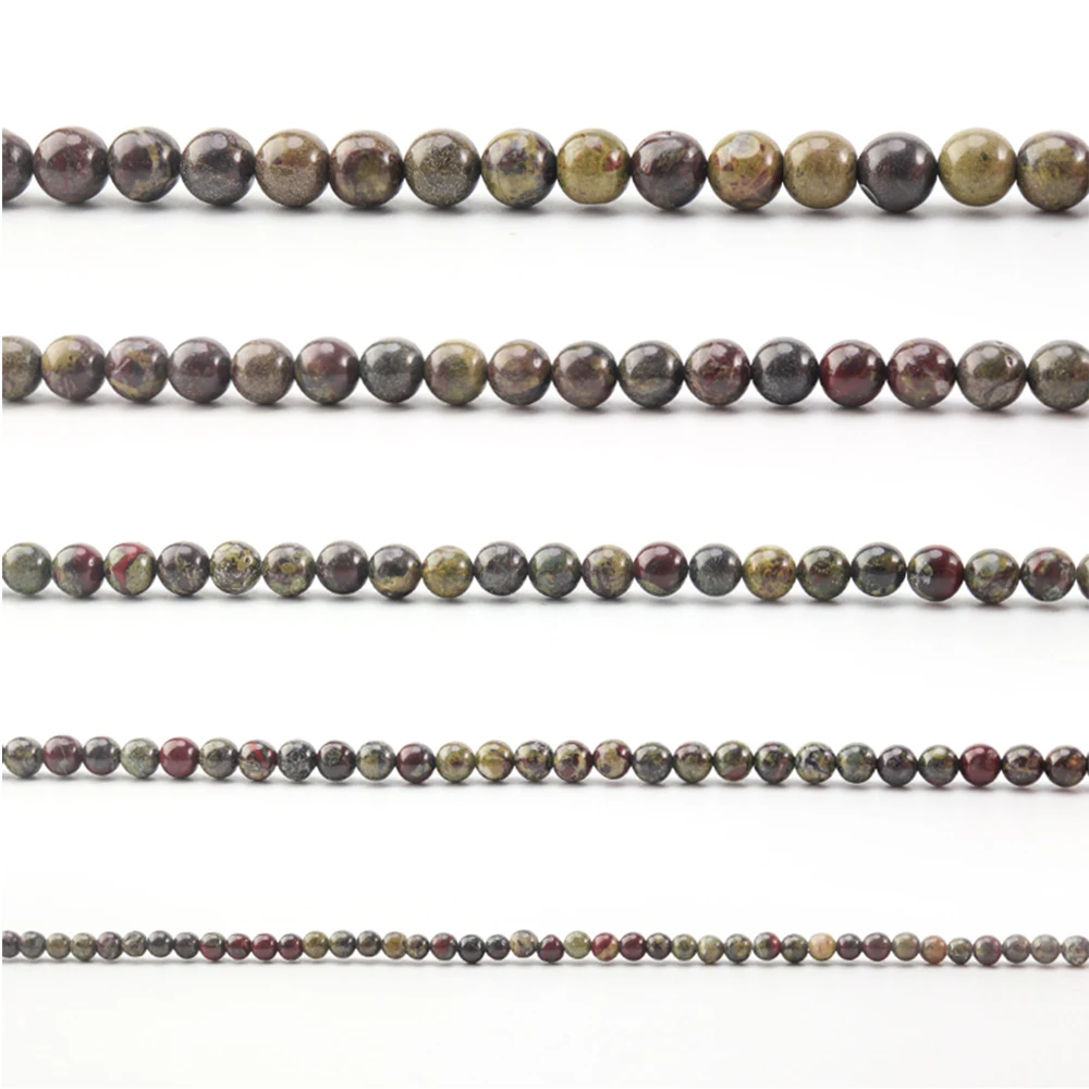 

Quality Gift Natural Dinosaur Stone Beads Round Loose Spacer Beads Jewelry Making 4/6/8/10/12mm Diy Bracelet Necklace Handicraft