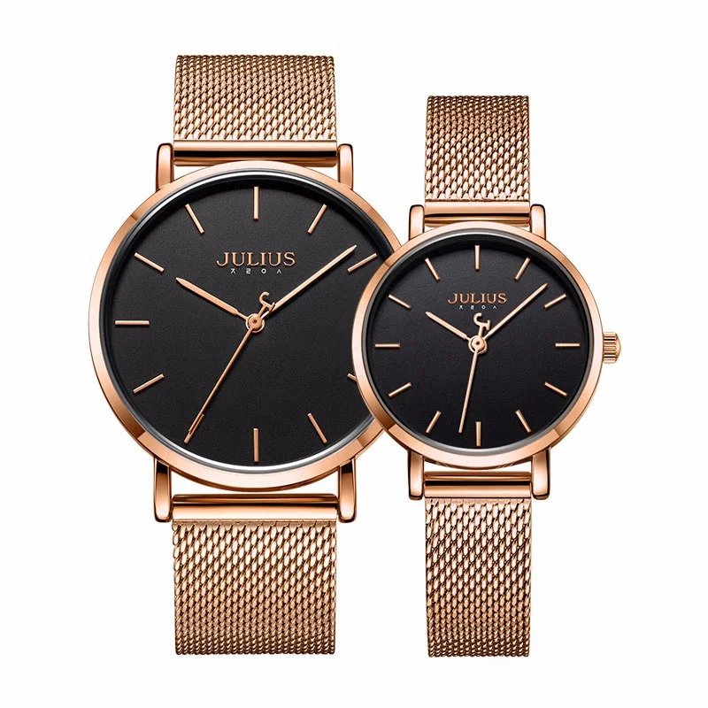 Big Sale Classic Design Lovers Stainless Steel Milanese Mesh Band Quartz Watches Men Women Couple Fashion Trendy Clocks Youth