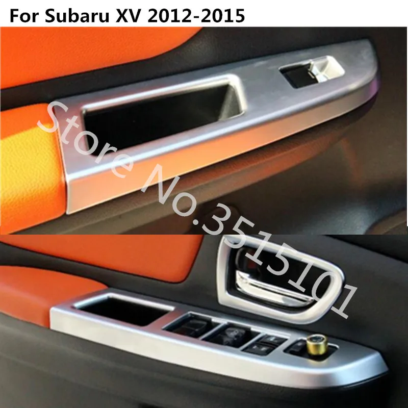 

Car ABS Armrest Handrail Inner Door Window Glass Switch Panel Cover Trim Frame Parts For Subaru XV 2012 2013 2014 2015 2016