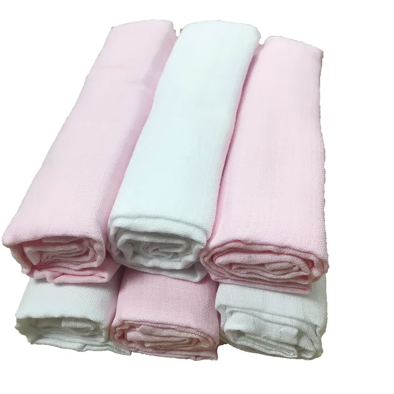 

6pcs Muslin Diaper Newborn Baby Nappy Wipes Soft Blanket Swaddle Wrap Cloth Diaper Insert Infant Nursing Cover Girl Bath Towel