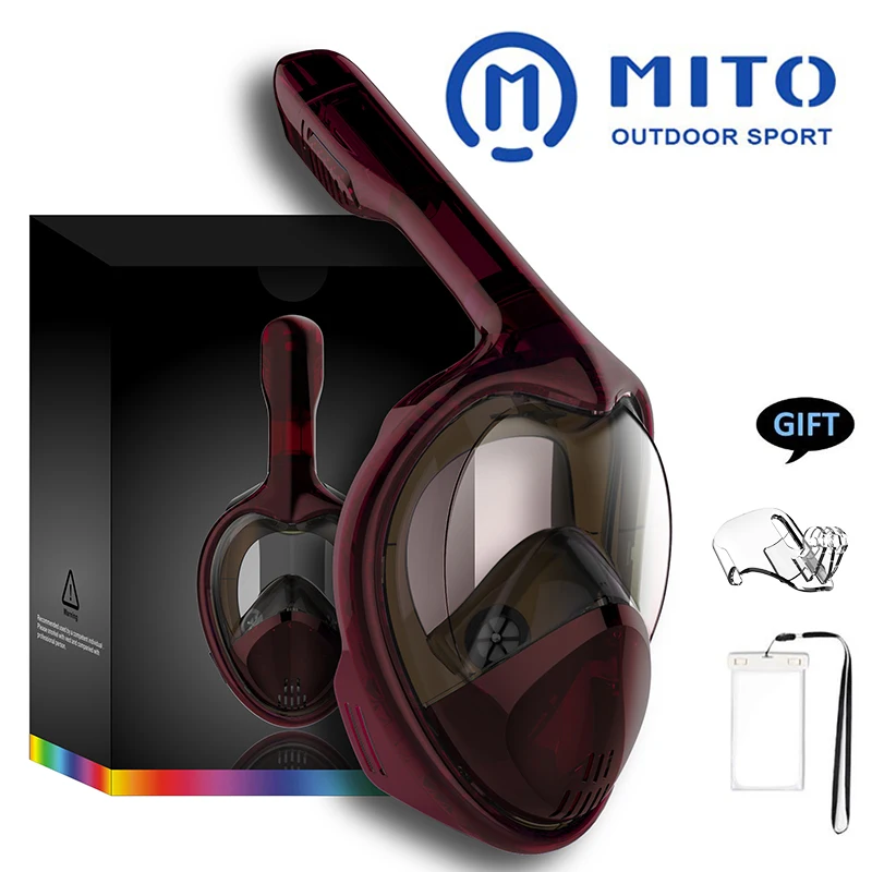 2 в 1 незапотевающая маска для подводного плавания с камерой Gopro|snorkel mask|diving mask