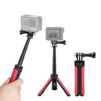 3in1 foldable tripod extendable monopod pole hand grip selfie stick for gopro hero 5 6 7 8 for dji osmo pocket vlog accessory