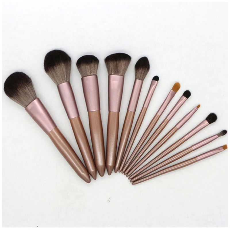 

12Pcs Wood Handle Makeup Brush Set Blush Brush Set Eye Eyeliner Powder Foundation Make Up Brushes Set Cosmetic Tools Kit