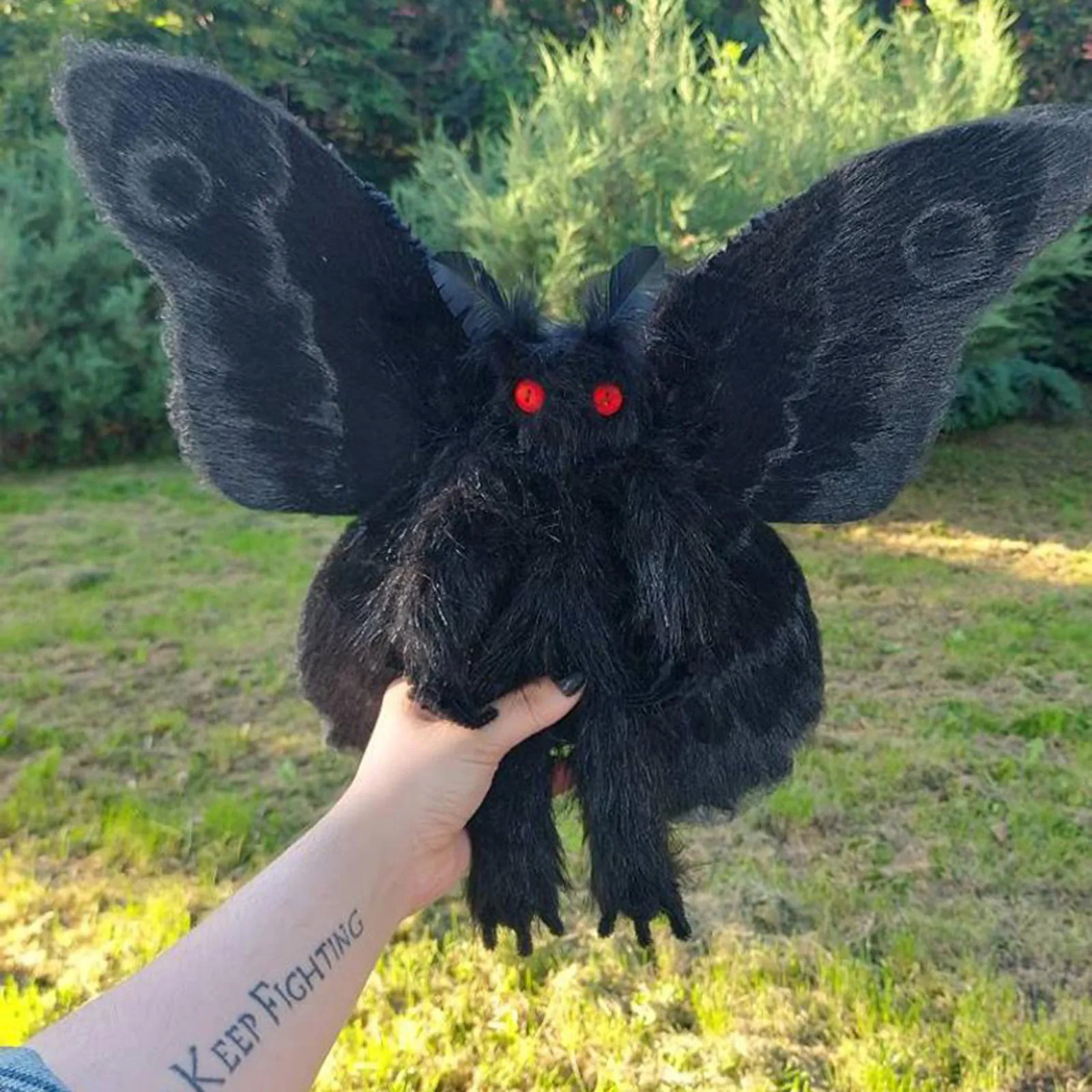 

HIINST Gothic Mothman Plushie Stuffed Plush Toys Creative Animals Shape Plush Toys Drop Ship