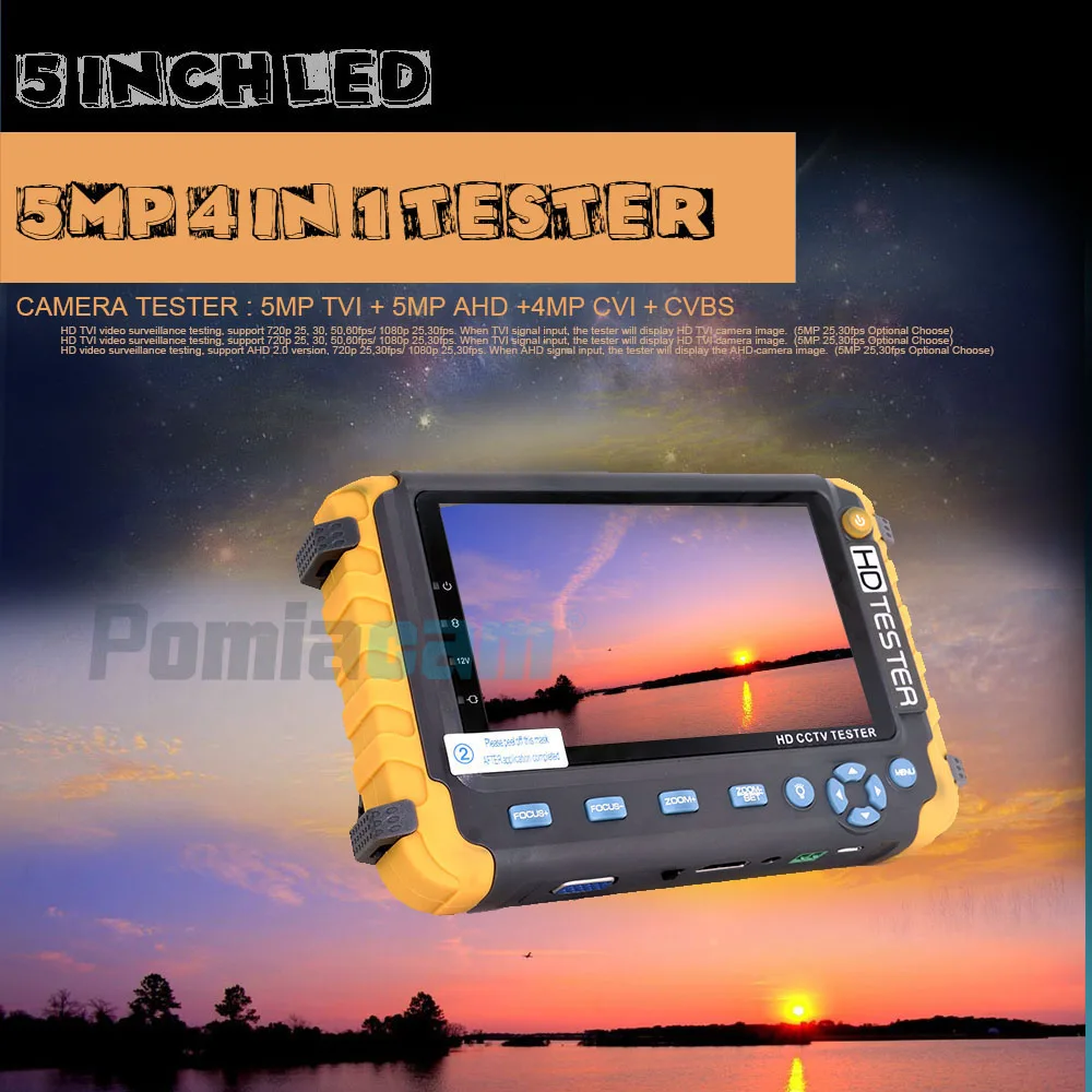 IV8W CCTV монитор 5MP AHD CVBS TVI 4MP CVI камера тестер все в одном Поддержка PTZ RS485 UTP кабель