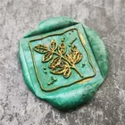 Голова квадратного растительного листа уплотнения Ретро деревянный штамп воск печать Свадебный Декоративный уплотнительный штамп сургучные печати