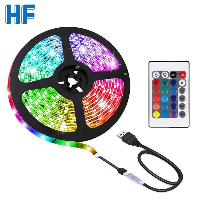 5 в USB кабель светодиодный ленточный светильник RGB 5050 LED TV фоновая подсветка SMD