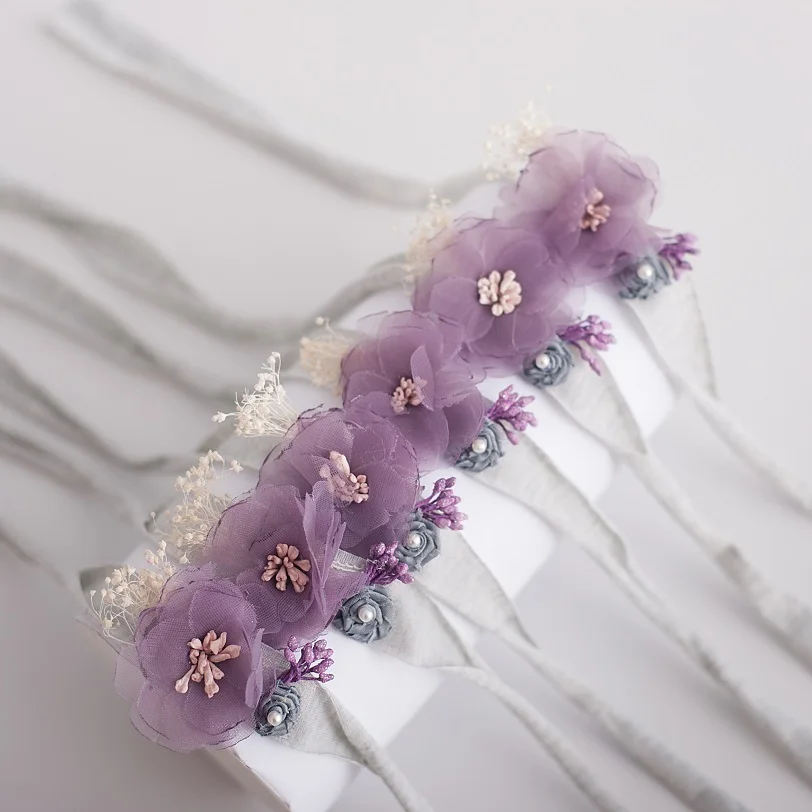 Diadema para ni&ntilde;a reci&eacute;n nacida, accesorios para el cabello, accesorios para el cabello de flores, de ni&ntilde;a, accesorios de fotograf&iacute;a infantil-4
