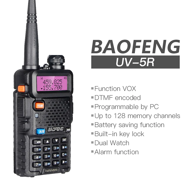 Флуоресцентная рация BAOFENG UV5R 8 Вт дальность действия 15 км|Рации| |