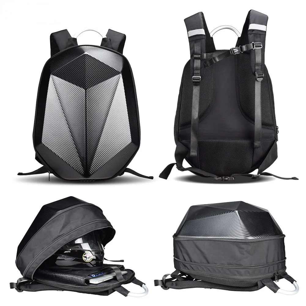 

Motorcycle riding backpack backpack motorcycle bag men's helmet hard shell bag carbon fiber waterproof reflective computer bag