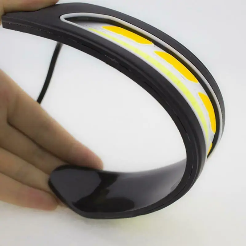 

12V Daytime Running Lights LED COB Auto White&amber Set Waterproof DRL Fog