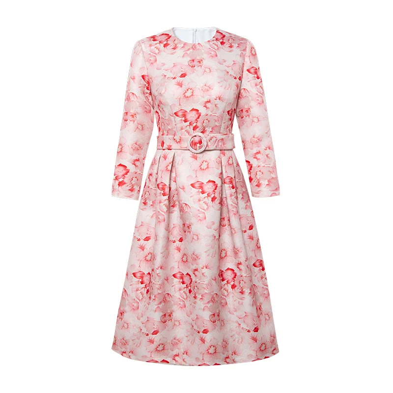 

High-definition Print Dress Temperament French Retro Dress Put on 2021 Early Spring New