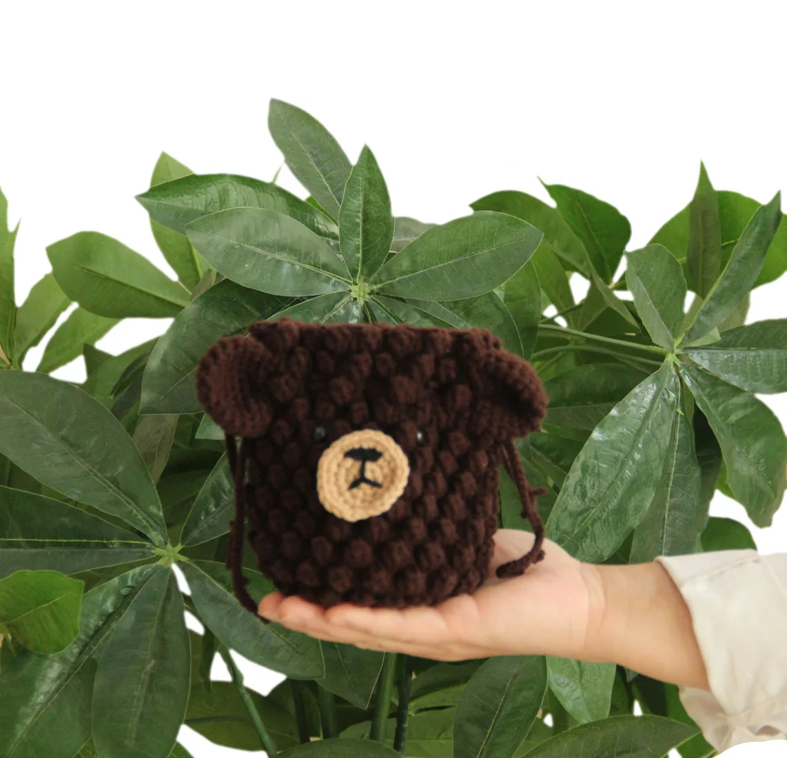Вязаная арт-сумка BomHCS, кошелек с коричневым медведем, сумка для хранения через плечо от AliExpress WW