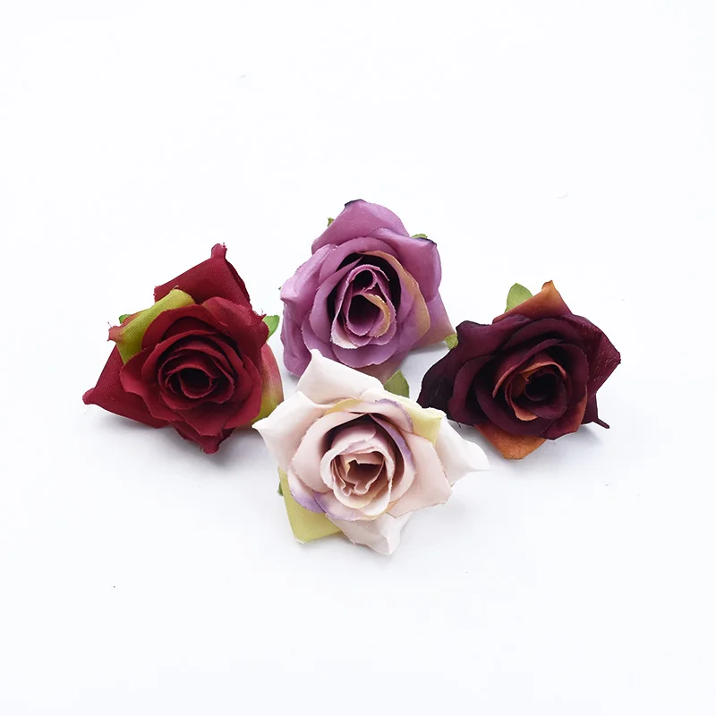 10 шт. разноцветные розы искусственные цветы украшение для дома аксессуары