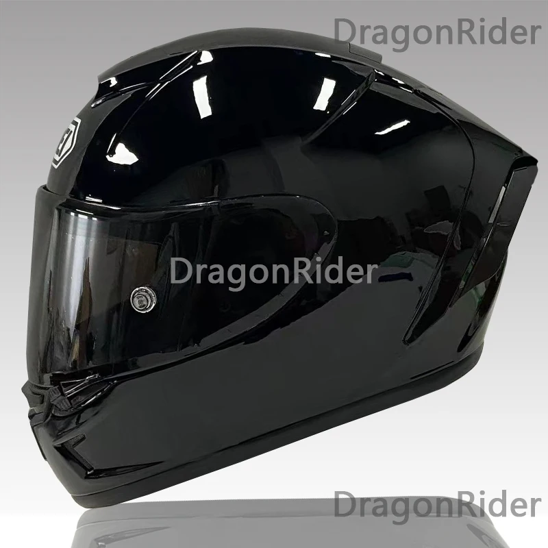 

Мотоциклетный шлем X14 на все лицо, глянцевый черный, для мотокросса, гонок, для мотоциклистов