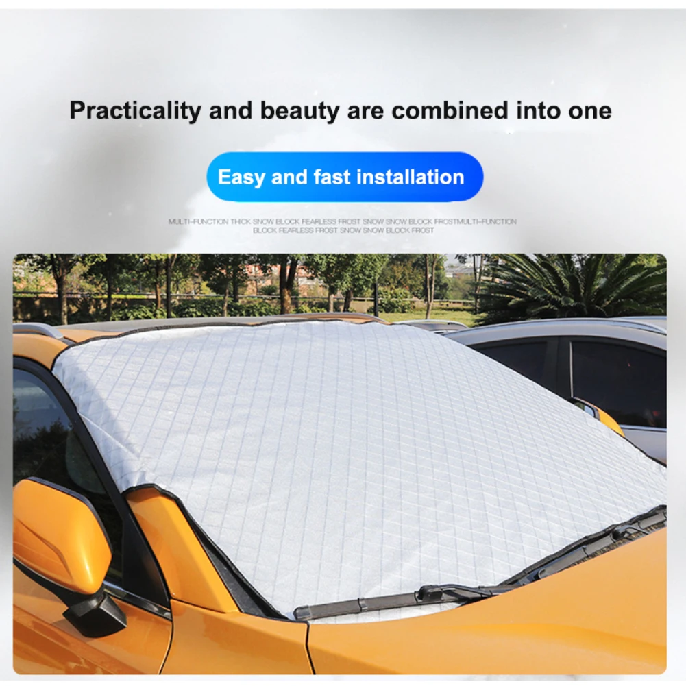 

Winter Anti-frost Anti-freeze Snow Cover Outdoor Sun Block Insulation Car Coat Waterproof Rain Snow Protective Car Covers