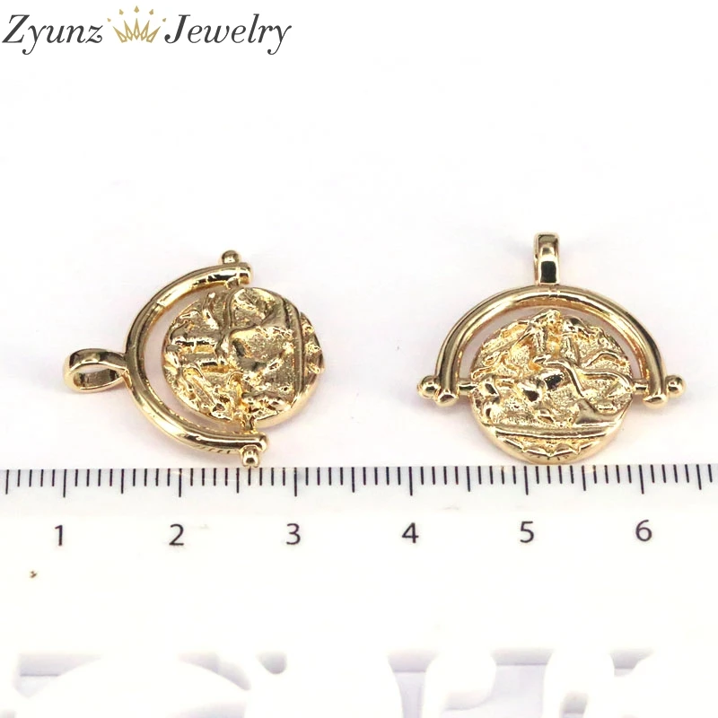 

10PCS, Gold Color Geometric Pendants for Necklace Jewelry Findings Supplies