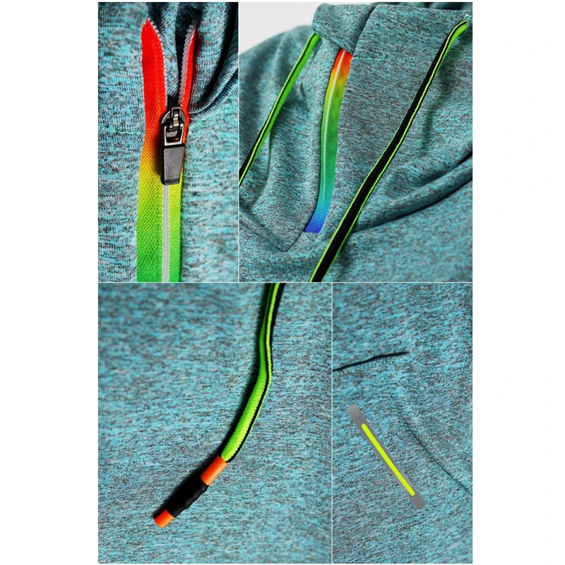 Женская спортивная куртка с капюшоном длинным рукавом для занятий йогой на