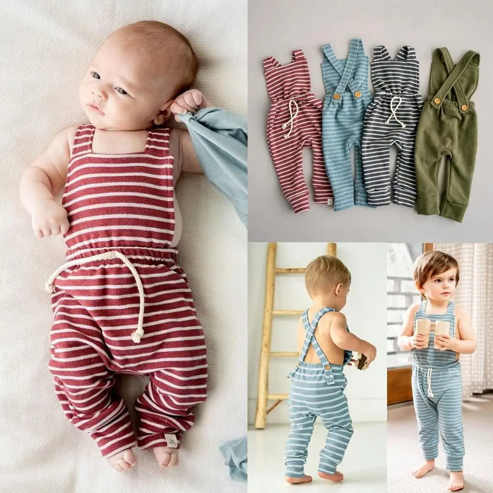 Трикотажный комбинезон с открытой спиной для новорожденных девочек и мальчиков