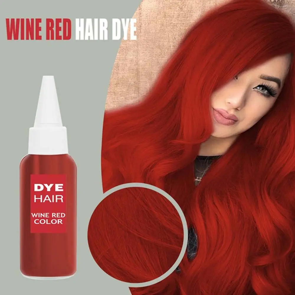 

30ml One-Time Hair Dye Hair Color Cream Purple Brown Black Red Grey White Hairstyle Coloring Cream for Women and Men
