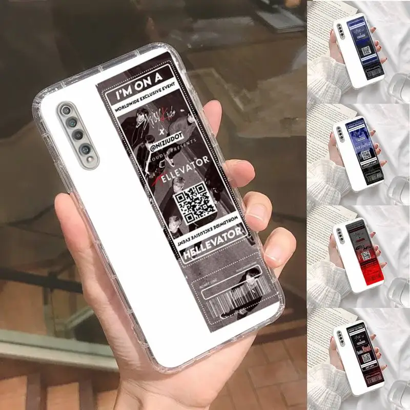 

Stray Kids Air tickets Design Phone Case Transparent For Xiaomi Redmi note 3 9 7 4 8 8T 10 CC9E 11ULTRA T lite PLAY pro 4G 5G