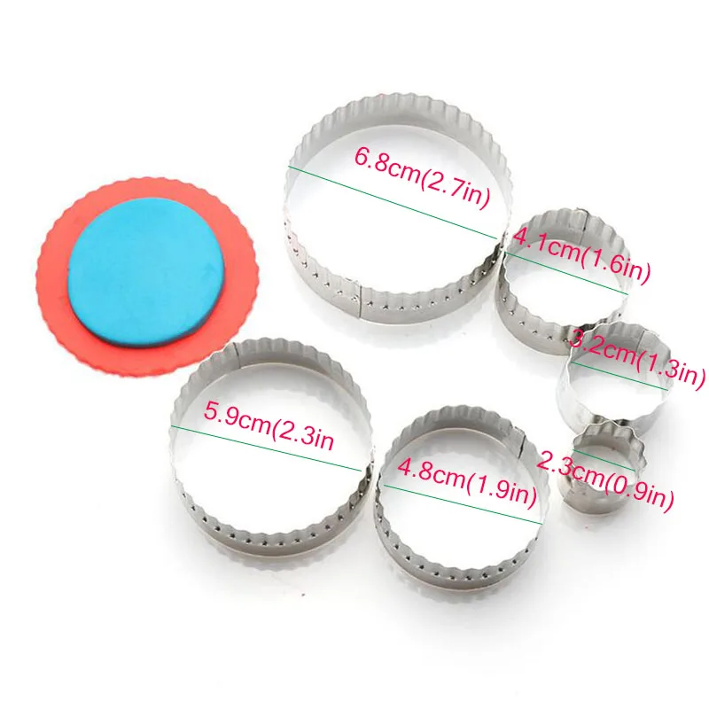 6 шт. круглая форма для изготовления печенья из нержавеющей стали|Формочка