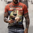 Мужская Повседневная футболка с 3D принтом, модная уличная спортивная футболка с коротким рукавом, уличная индивидуальность, Новинка лета