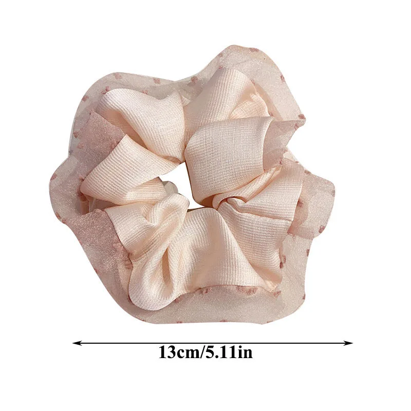 

Korean Fashion Silky Kawaii Lace Women Elastic Hair Bands Tie Gum Girls Vintage Cute Scrunchie Ponytail Holder Hair Accessories