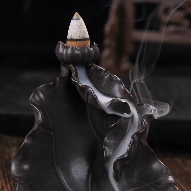 Лотос пруд с рыбой обратного потока благовония горелка домашний декор