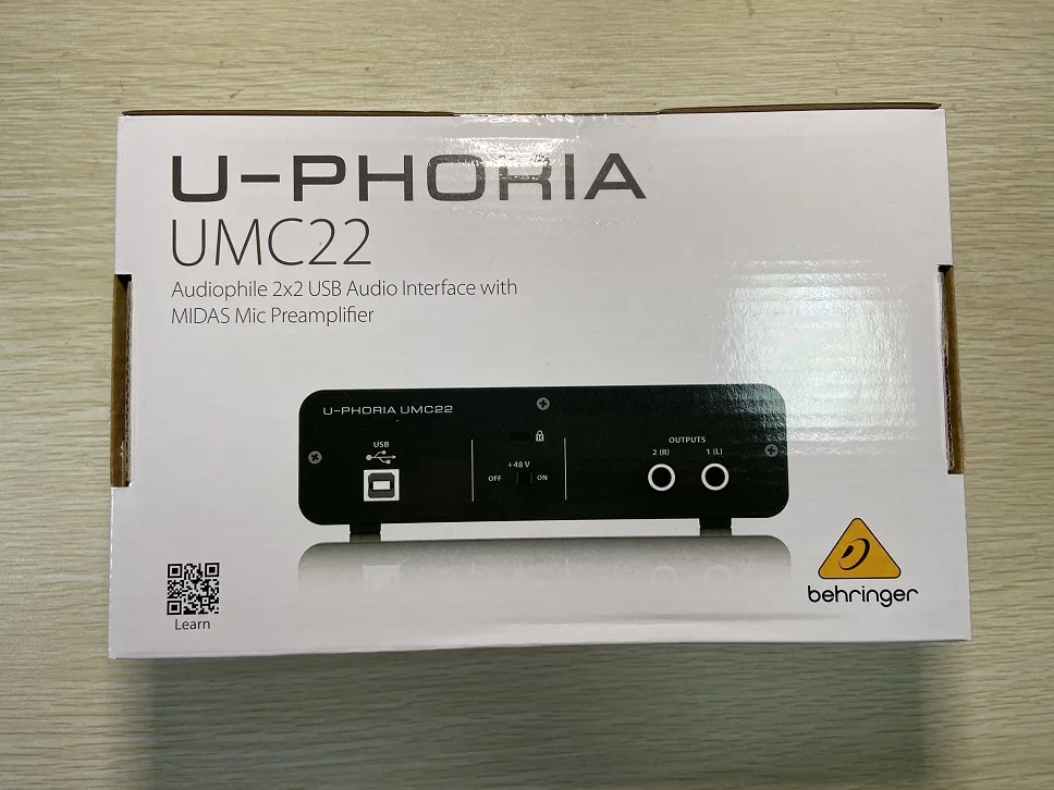 Внешняя звуковая карта BEHRINGER UMC22 UM2 UMC202HD усилитель микрофона запись в реальном