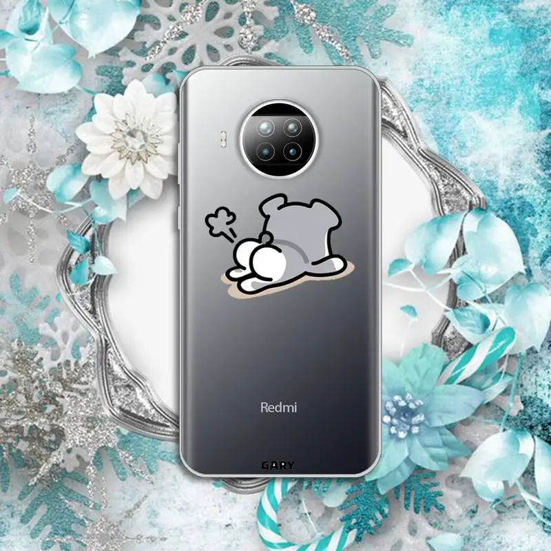 

Cartoon schnauzer dog Phone Case Transparent for Xiaomi Redmi note 10 t 8 9 pro lite 11