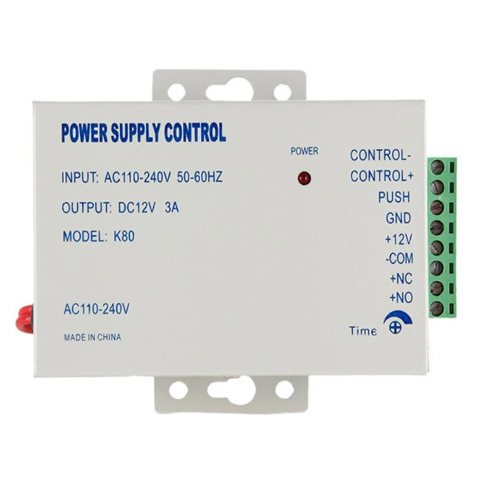 

AC 110-240V to DC 12V 3A Power Supply for Door Access Control Worldwide Voltage