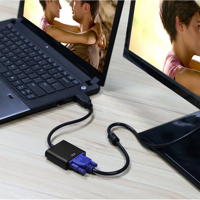 Высококачественный адаптер HDMI в VGA переходник папа-Мама 1080P цифро-аналоговый