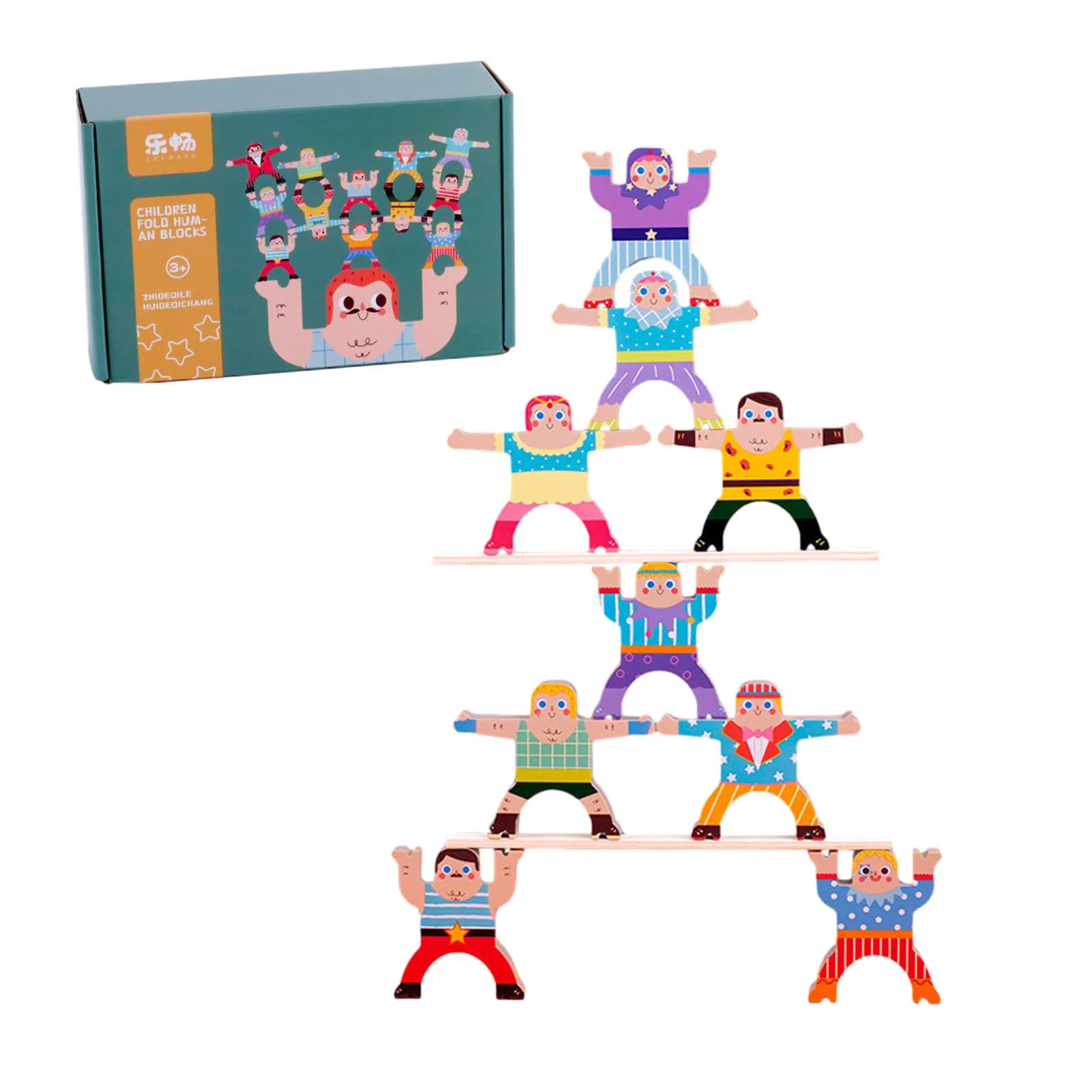 Лягушонка для штабелирования игра Kid балансирующие блоки кирпечей из глины