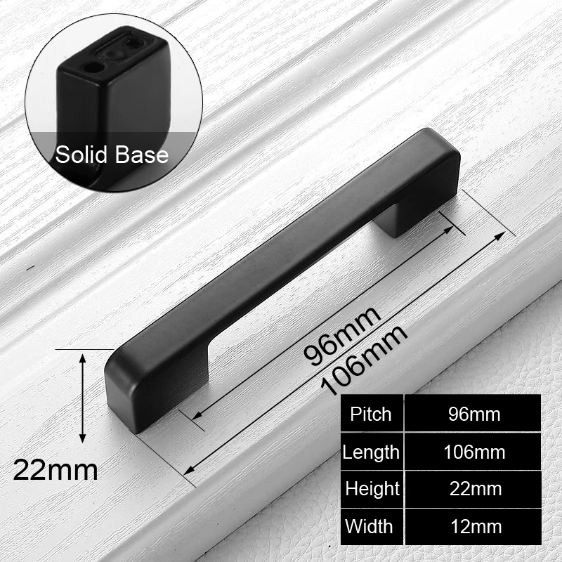 

Ручки для шкафов черные алюминиевые