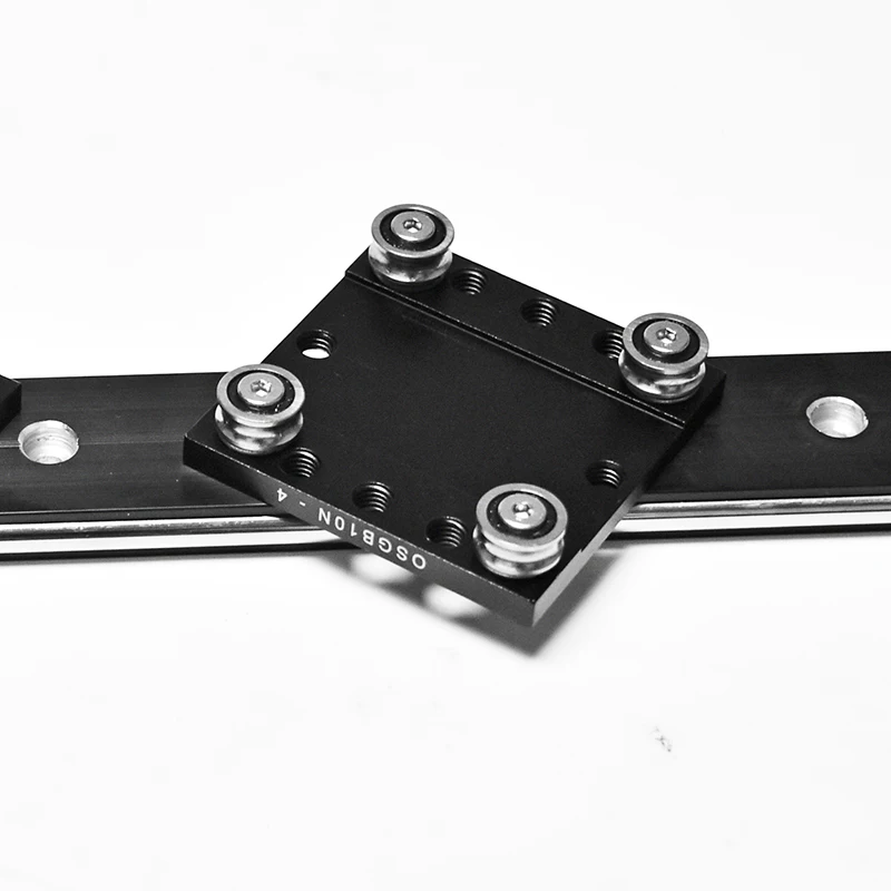 30mm width Aluminum roller linear guide rail OSGR10N L=300/350mm Dual axis linear guide with OSGB10N slide block for CNC - Цвет: OSGB10N-4UU