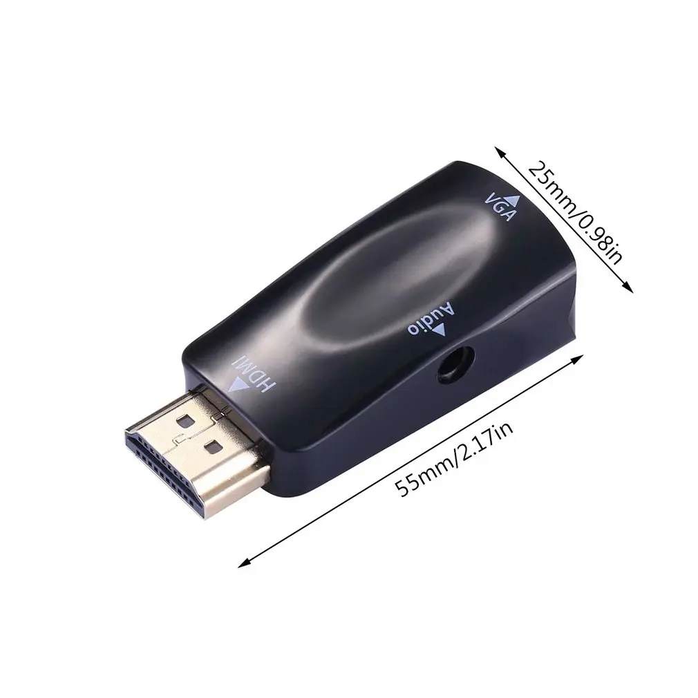 Адаптер HDMI в VGA конвертер аудиокабеля Папа мама HD 1080P для ПК ноутбуков ТВ