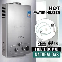 vevor 18l 4 8gpm 36kw tankless instant boiler natural gas water heater with shower head kit wall mounted water heater